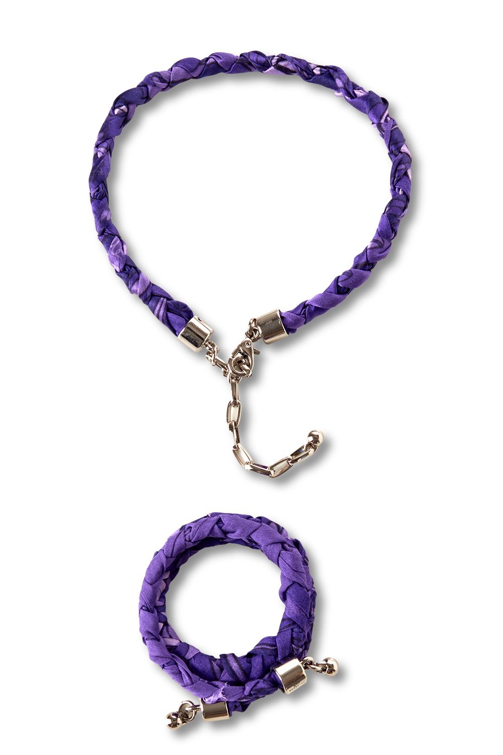 Kit Ramos de Púrpura roxo | colar + pulseira espiral