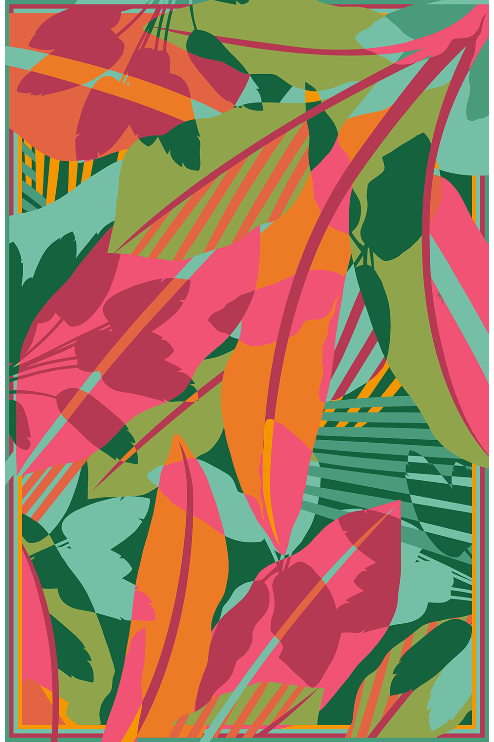 Panneau Musa Tropical em viscose | 130x200cm
