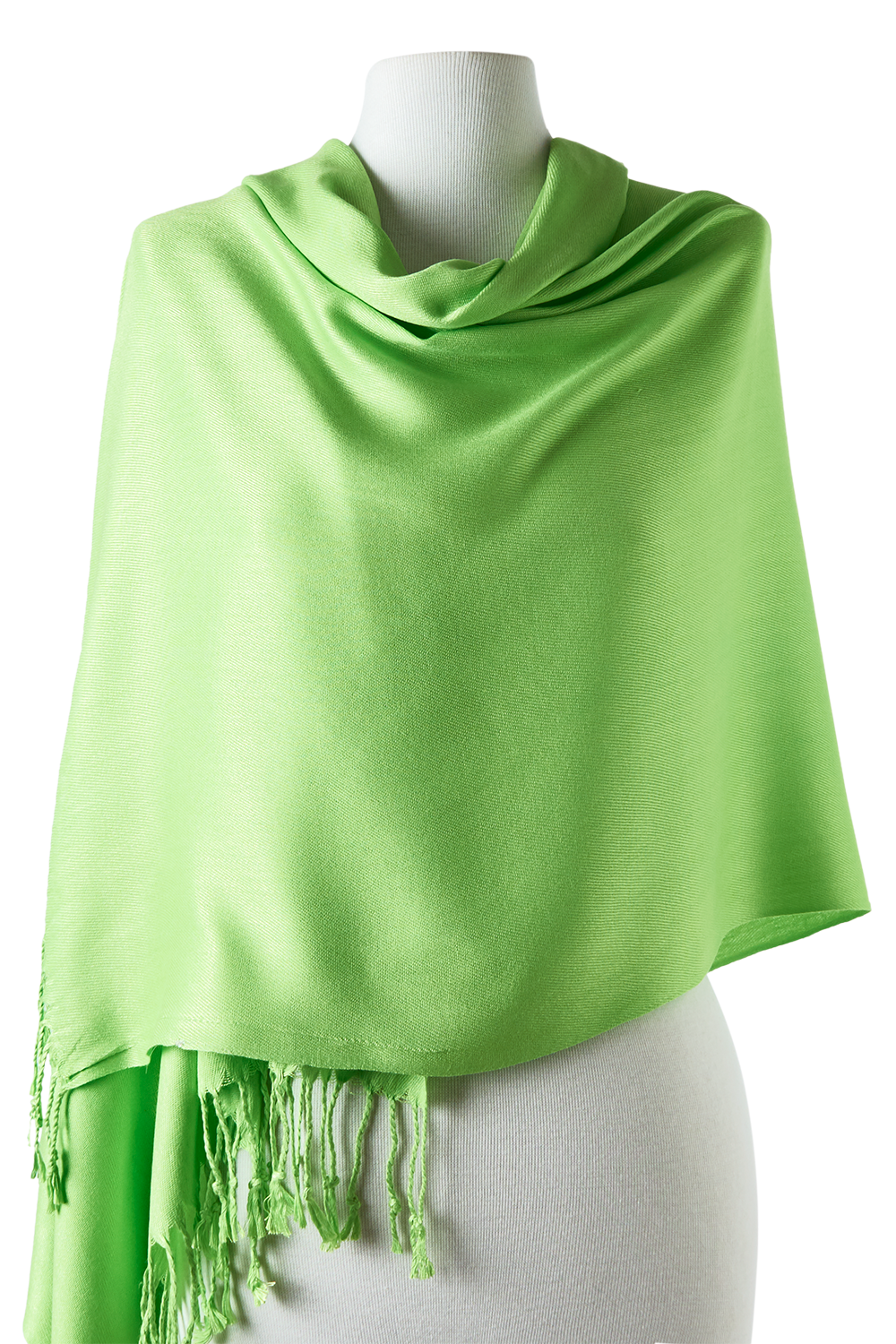 pashmina cachecol de viscose verde claro 70x180cm para festas, eventos, frio e inverno