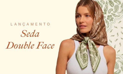 Seda Double Face Scarf Me: duas faces de elegância e sofisticação