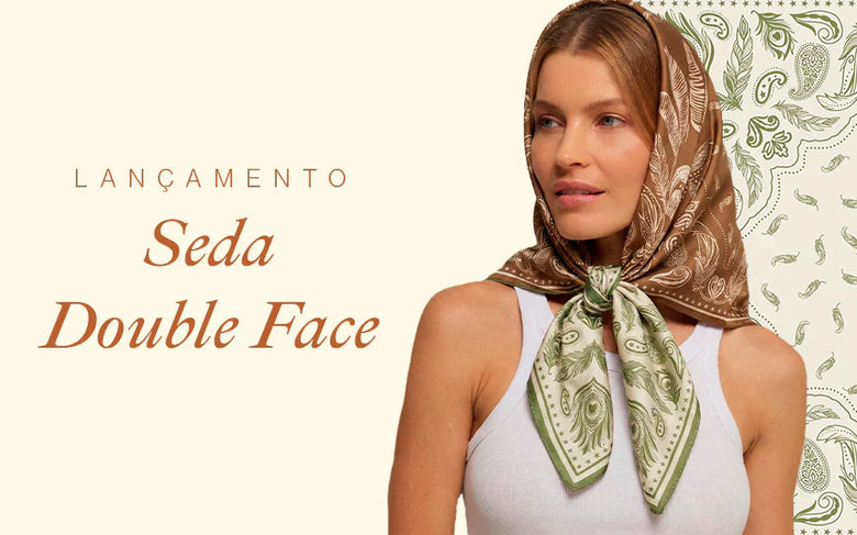 Seda Double Face Scarf Me: duas faces de elegância e sofisticação