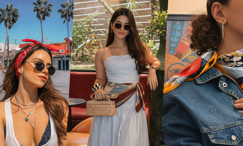 Look com lenço: 20 ideias de looks para usar no pescoço, cabeça e cintura