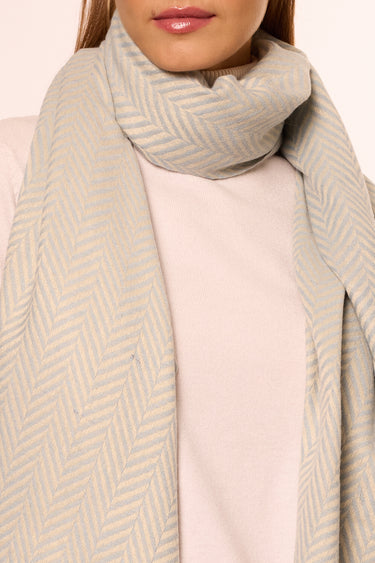 Cashmere Espinha de Peixe azul bebê