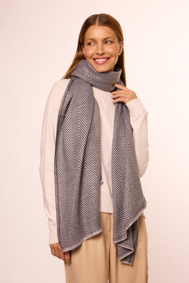 Cashmere Espinha de Peixe grafite