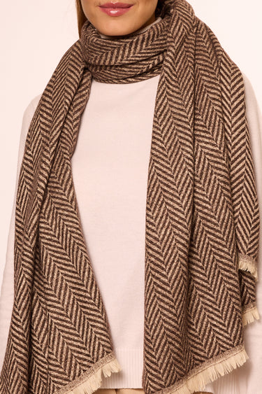 Cashmere Espinha de Peixe marrom