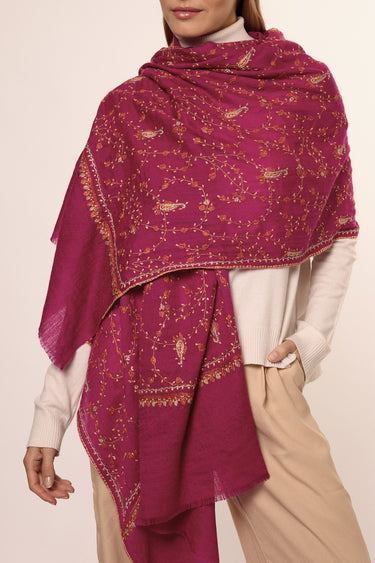 Cashmere Bordado fúcsia