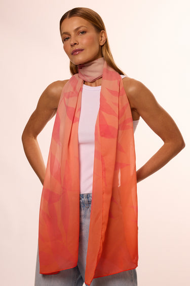 Echarpe Brisa Solar em mousseline de poliéster | 45x210cm