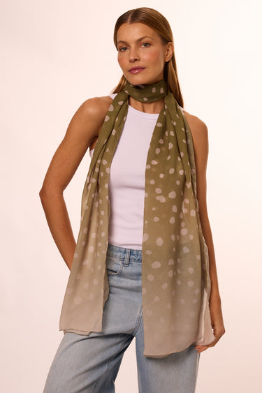 Echarpe Juno em mousseline de poliéster | 45x210cm