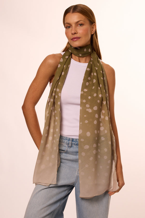 Juno long scarf in polyester mousseline | 45x210cm