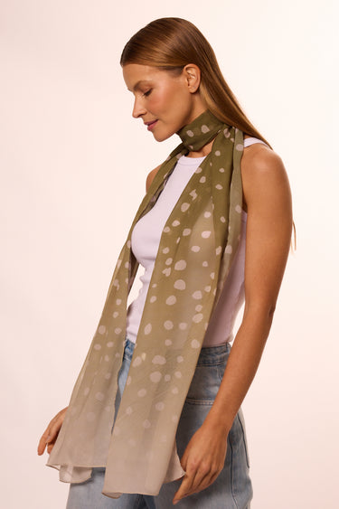 Echarpe Juno em mousseline de poliéster | 45x210cm