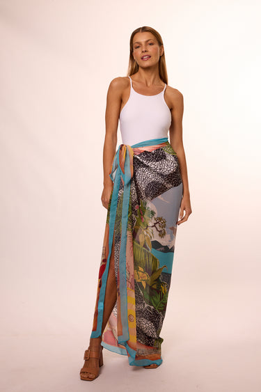 Pareô Cristo em mousseline de poliéster | 130x130cm