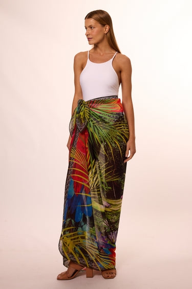 MAX SCARF LANDSCAPE 130X130 | POLYESTER MOUSSELINE