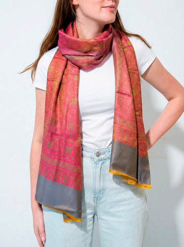 Pashmina Arabesco em modal com seda indiana | 061