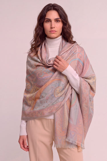 Pashmina Arabesque in modal with Indian silk | 063