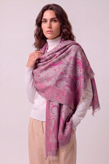 Pashmina Arabesque in modal with Indian silk | 062