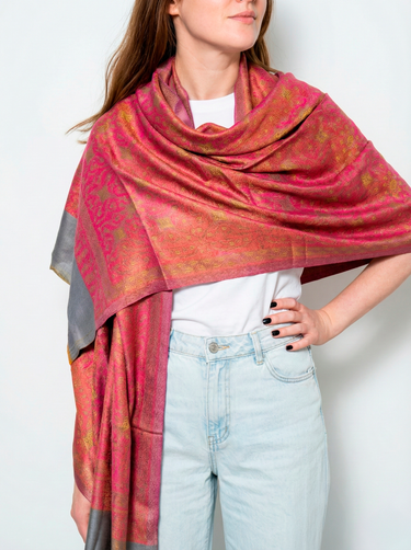 Pashmina Arabesco em modal com seda indiana | 061