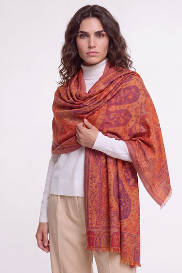 Pashmina Arabesque in modal with Indian silk | 068