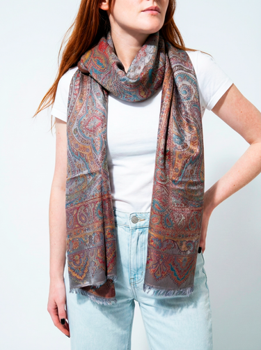 Pashmina Arabesco em modal com seda indiana | 067