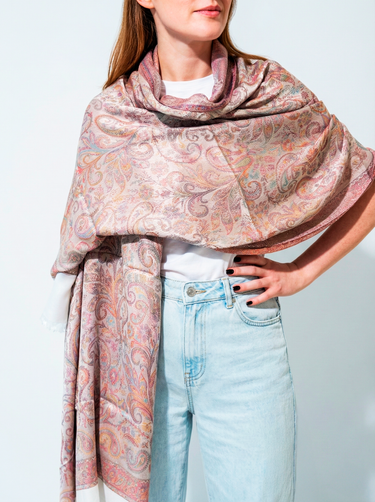 Pashmina Arabesco em modal com seda indiana | 068
