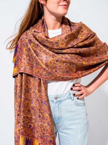 Pashmina Arabesco em modal com seda indiana | 069