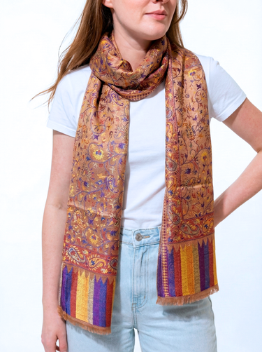 Pashmina Arabesco em modal com seda indiana | 069