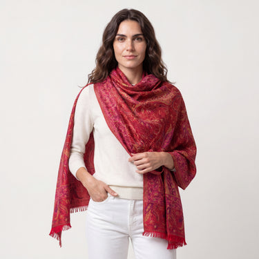 Pashmina Arabesque in modal with Indian silk | 075
