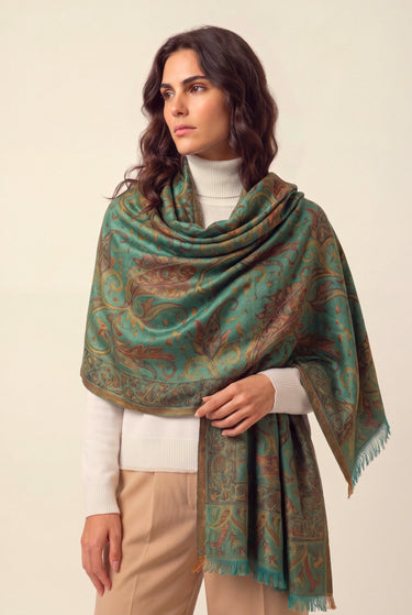 Pashmina Arabesque in modal with Indian silk | 067