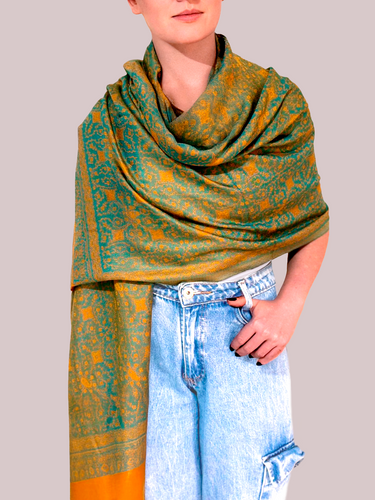 Pashmina Arabesco em modal com seda indiana | 038