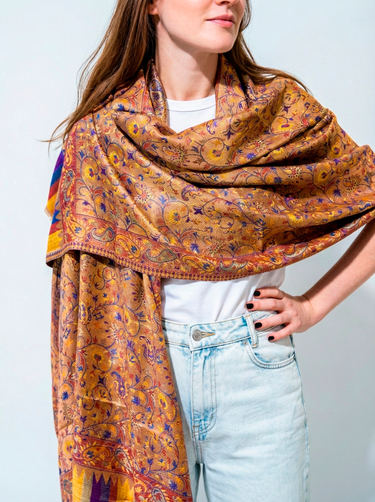 Pashmina Arabesco em modal com seda indiana | 077