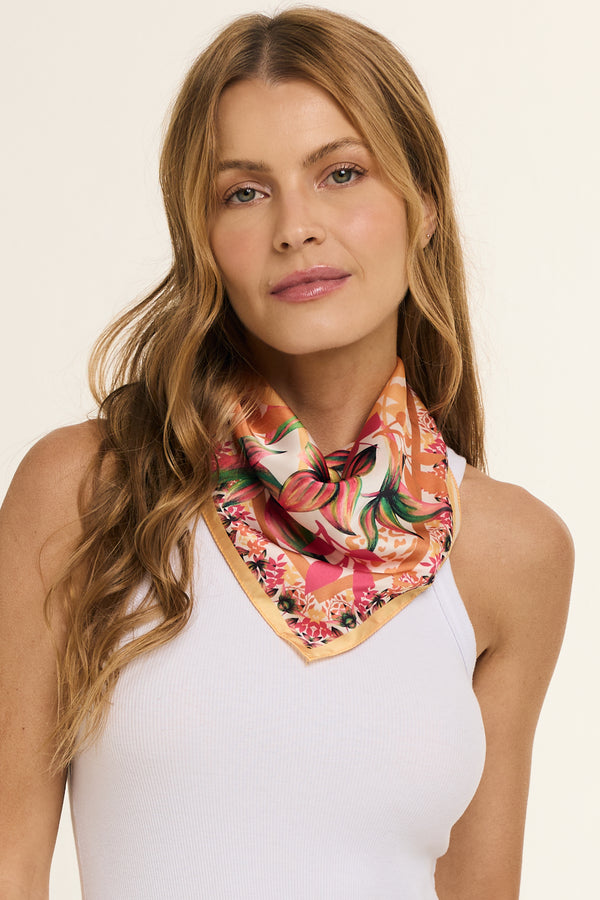 Primavera scarf in polyester satin | 50x50cm