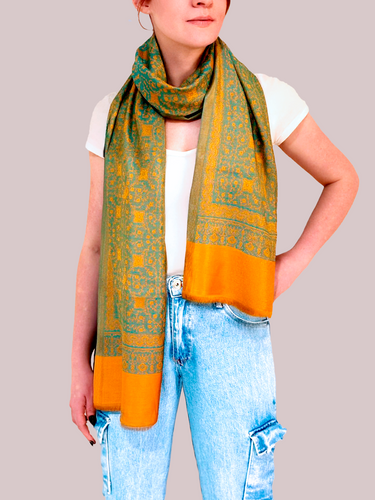 Pashmina Arabesco em modal com seda indiana | 038