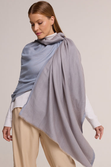 Double-sided gray cashmere