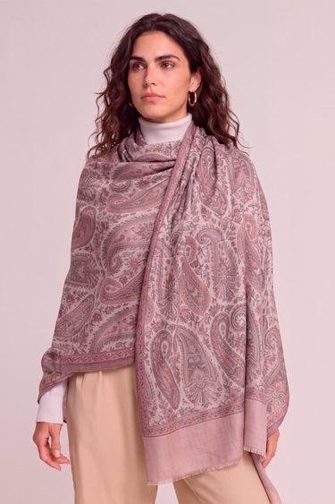 Pashmina Arabesque in modal with Indian silk | 067