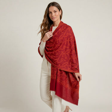 Cashmere Bordado vermelho