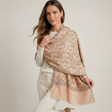 Cashmere Bordado bege