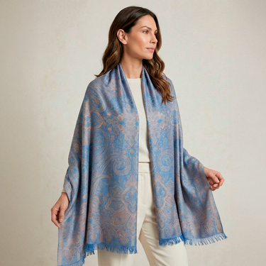 Pashmina Arabesque in modal with Indian silk | 072
