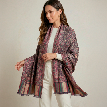 Pashmina Arabesco em modal com seda indiana | 067