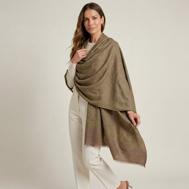 Cashmere Bordado caqui