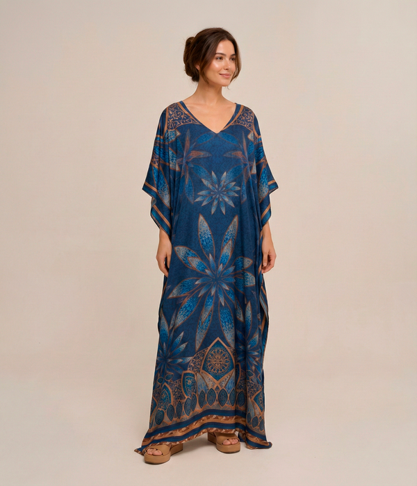 Kaftan longo de viscose Grand Mosque