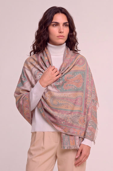 Pashmina Arabesque in modal with Indian silk | 065
