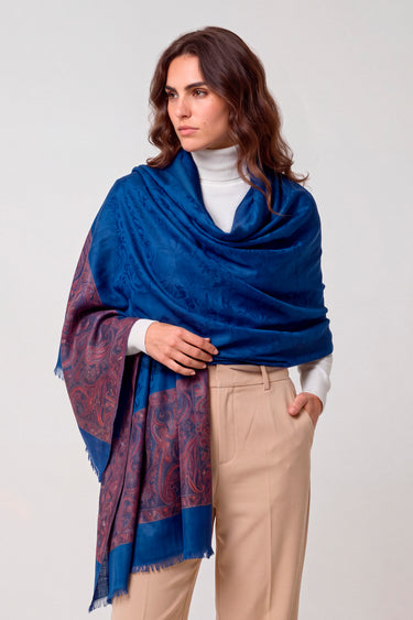 Pashmina Arabesque in modal with Indian silk | 075