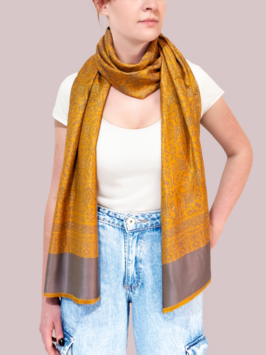 Pashmina Arabesco em modal com seda indiana | 030