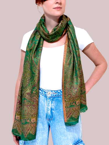 Pashmina Arabesco em modal com seda indiana | 040