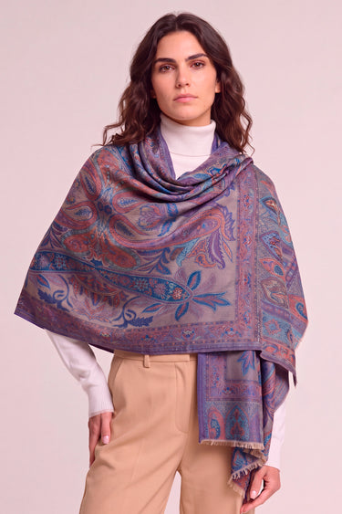 Pashmina Arabesque in modal with Indian silk | 060