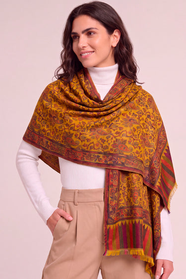 Pashmina Arabesque in modal with Indian silk | 059