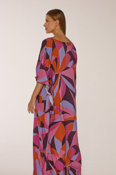 Kaftan longo de viscose Traços de Coragem