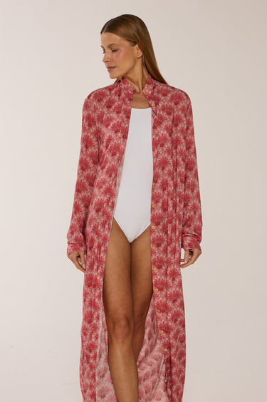 Chemise Amanhecer rosa em viscose