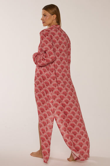 Chemise Amanhecer rosa em viscose