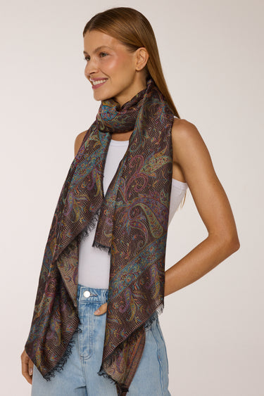 Pashmina Arabesco em modal com seda indiana | 034