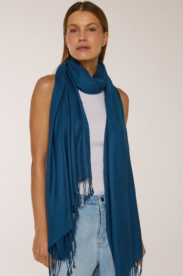 Pashmina petróleo de viscose | 70x210cm